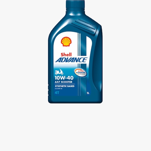 لقطة لعبوة زيت شل Advance 4T AX7 للفسبا