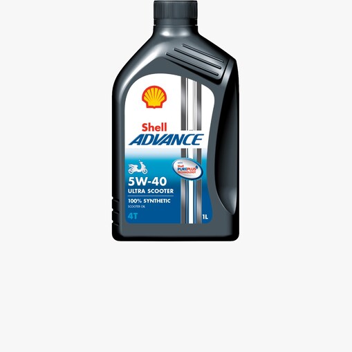 لقطة لعبوة زيت شل Advance 4T Ultra للفسبا