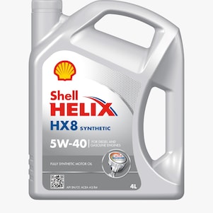 لقطة لعبوة زيت شل Helix HX8 Syn 5W-40 الاصطناعي