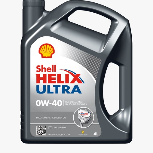 لقطة لعبوة زيت شل Helix Ultra 0W-40