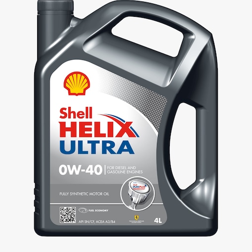 لقطة لعبوة زيت شل Helix Ultra 0W-40