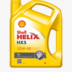 لقطة لعبوة زيت شل Helix HX5 15W-50