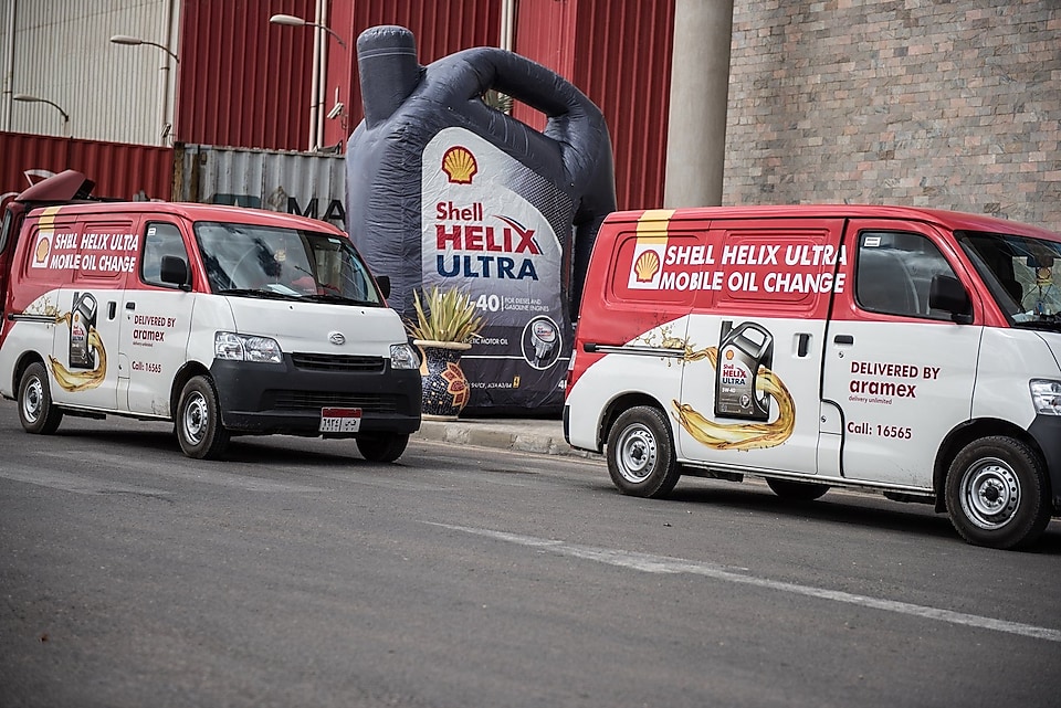 Shell Egypt oil change delivery service