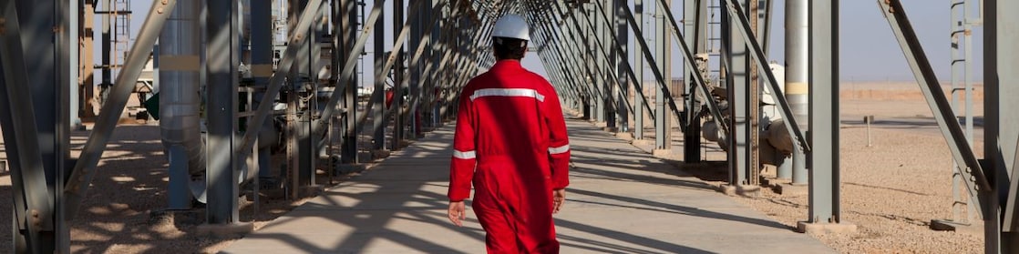 Egyptian Engineer walking away