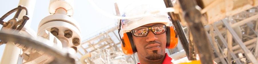 Employee at GTL plant