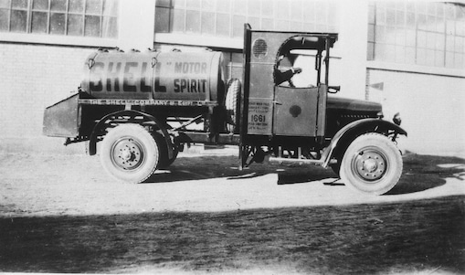 Shell motor spirit painted truck