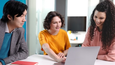 colleagues working together