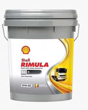 Shell Rimula R4X Pail, and 4 L Pack
